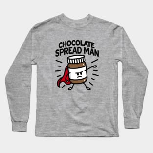 Chocolate spread man (place on light background) Long Sleeve T-Shirt